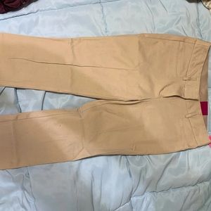 Ankle length slim khakis
